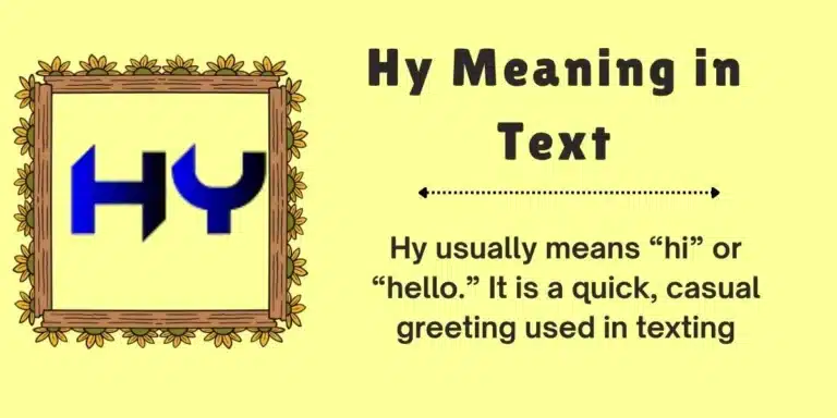 What Does Hy Mean in Text