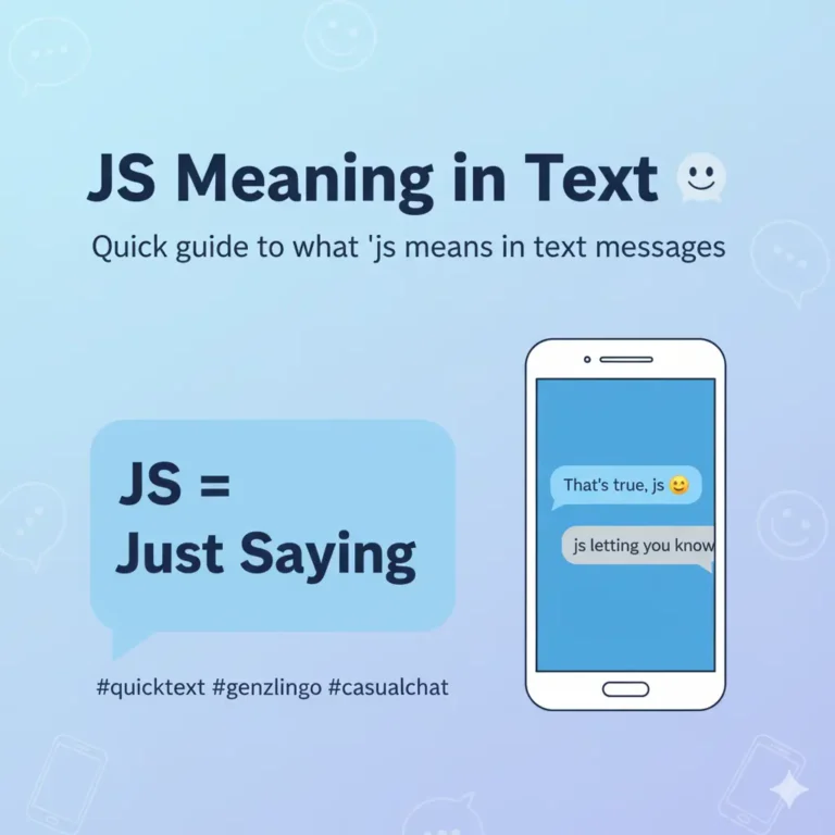 What Does JS Mean in Text?