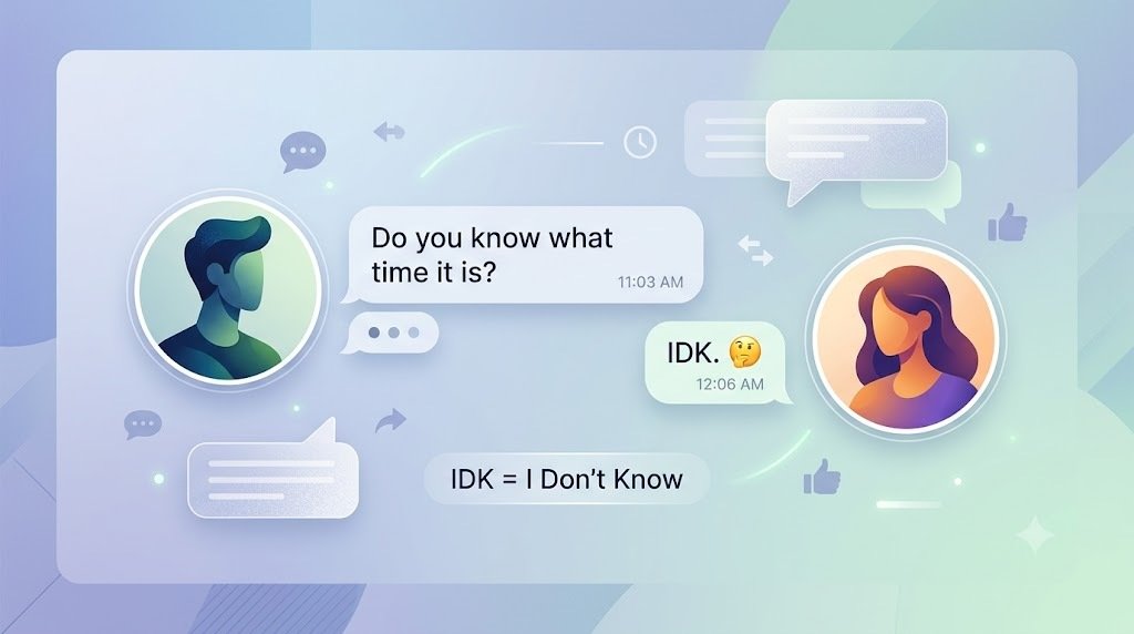IDK meaning in chat